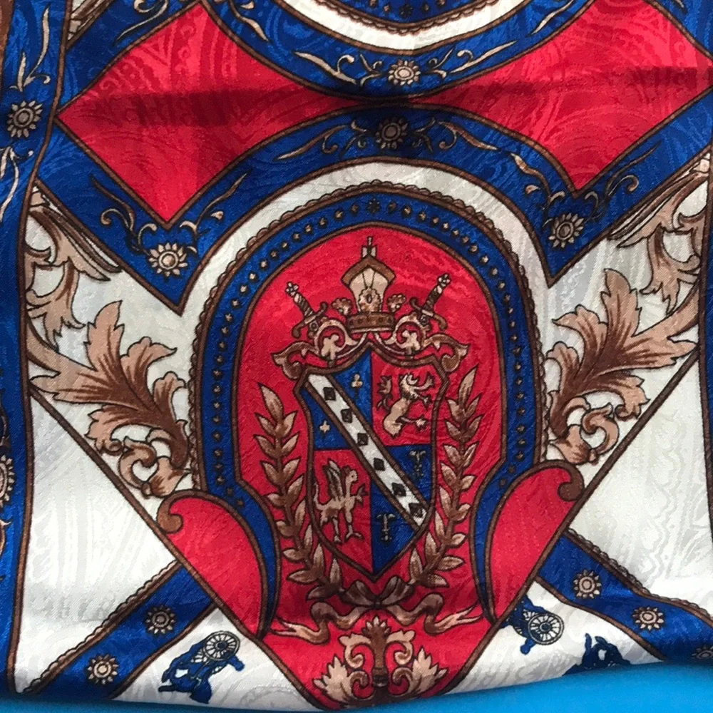 Vintage multicolored silk scarf